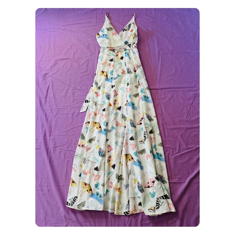 β
Hutch by Anthropologie Wrap Printed Spring Wedding Guest Maxi Dress - White β
- Picture 8 of 17